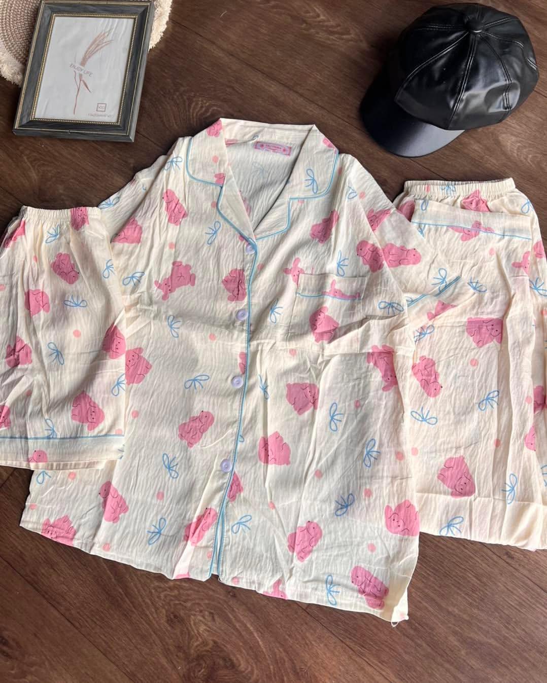 Pijama camisero 3 piezas