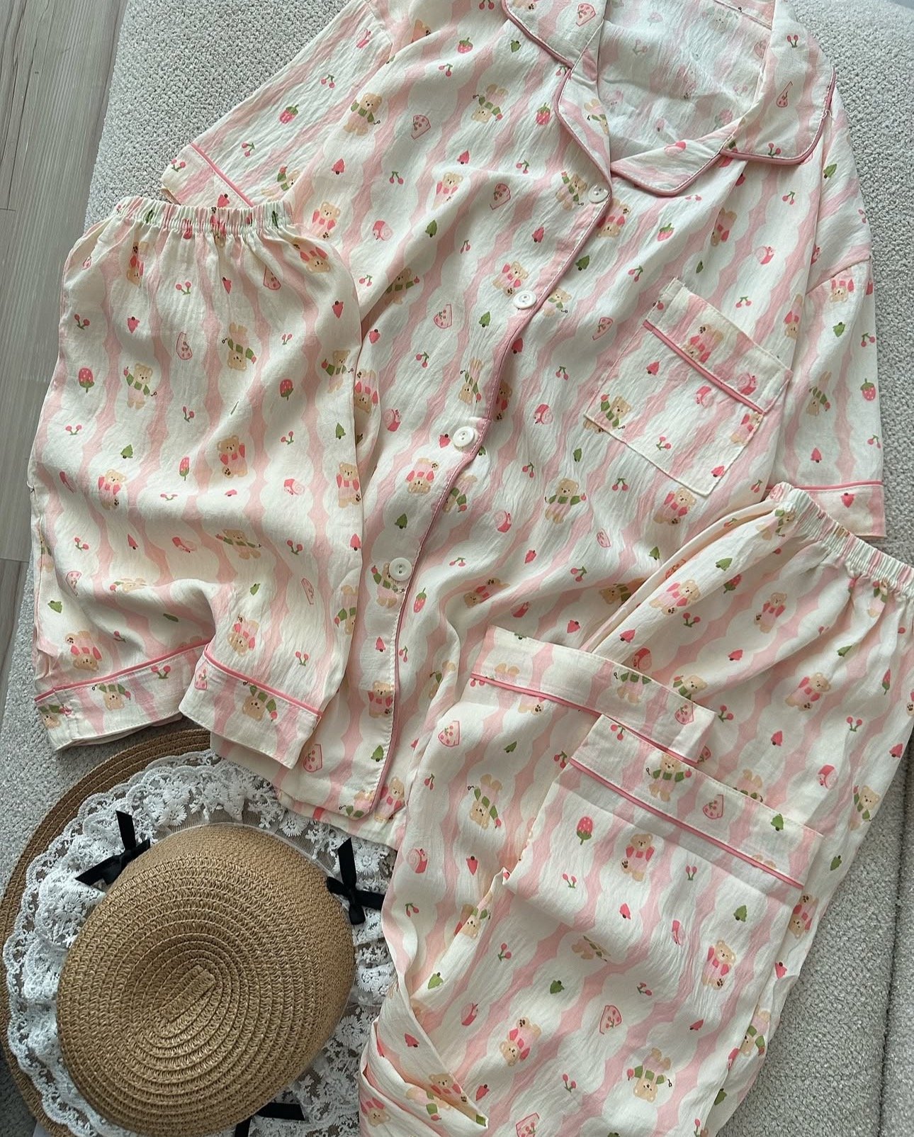 Pijama camisero 3 piezas