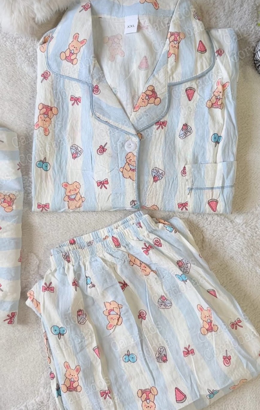 Pijama camisero 3 piezas