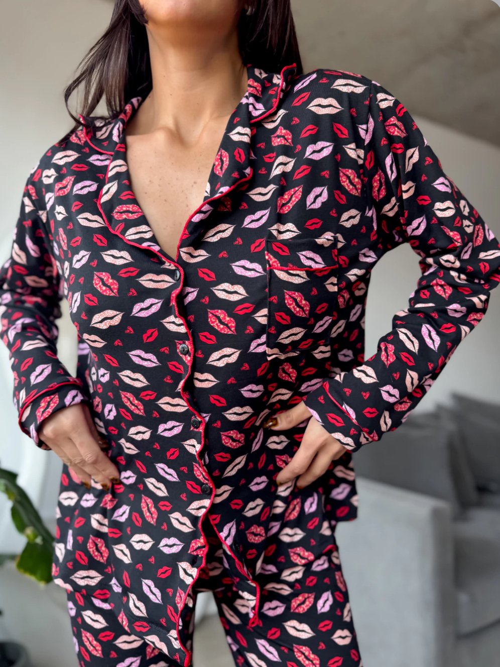 Pijama Camisero PRAGA BESOS